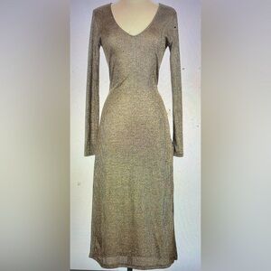 Gold long sleeve dress from Lulus